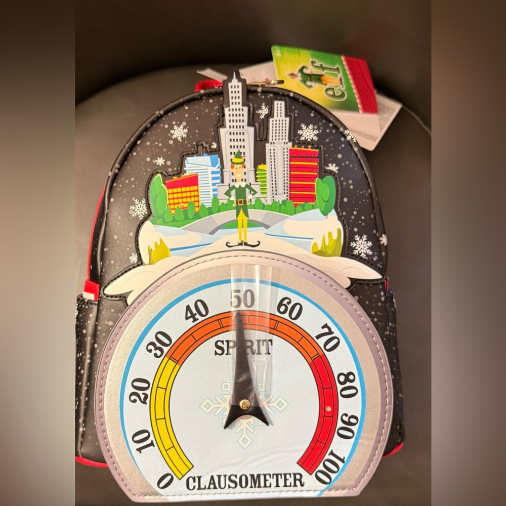 Loungefly NWT ELF light up Clausometer Backpack